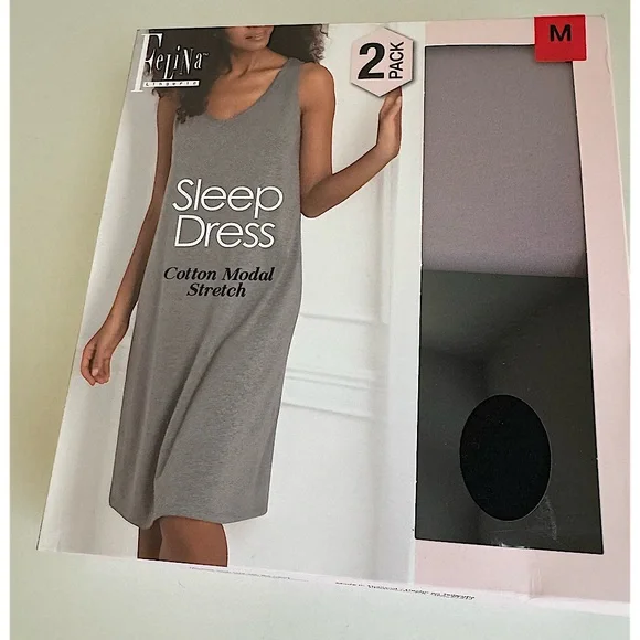 felina cotton modal sleep dress 2-pack Felina | Intimates & Sleepwear | Felina 2 Pack Sleep Dress Cotton Modal  Stretch